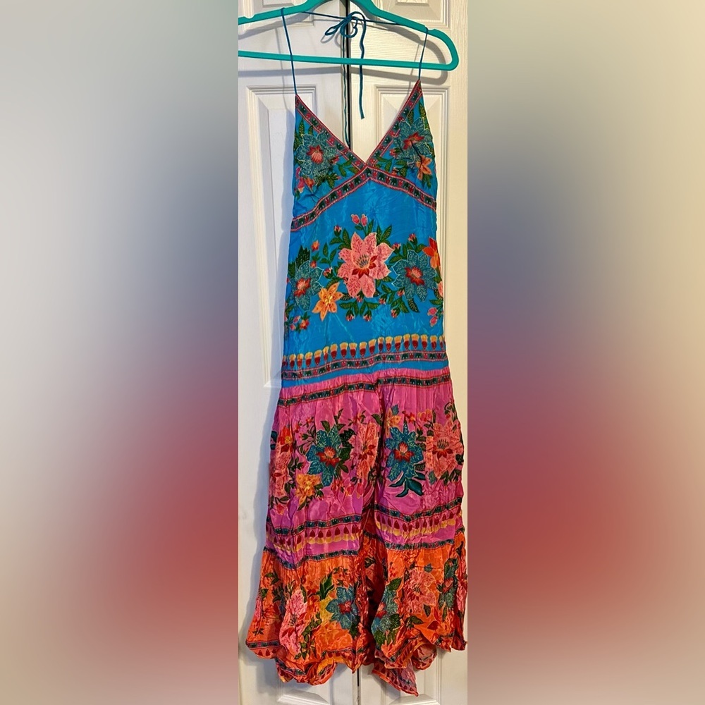 ‼️RARE‼️🎸Farm Rio x Anthropologie🎸🔥NWT🔥Floral Midi Dress— Size XS - Picture 8 of 13